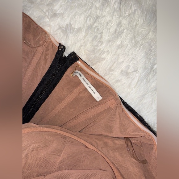 NEW House Of Cb Lucienne Strapless Stretch Lace Black Gown Sz XL - Picture 6 of 9